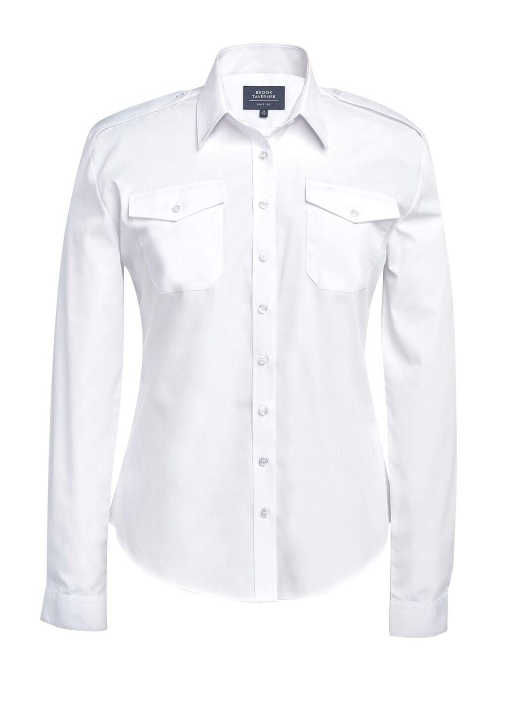 Dames pilotenblouse met lange mouwen