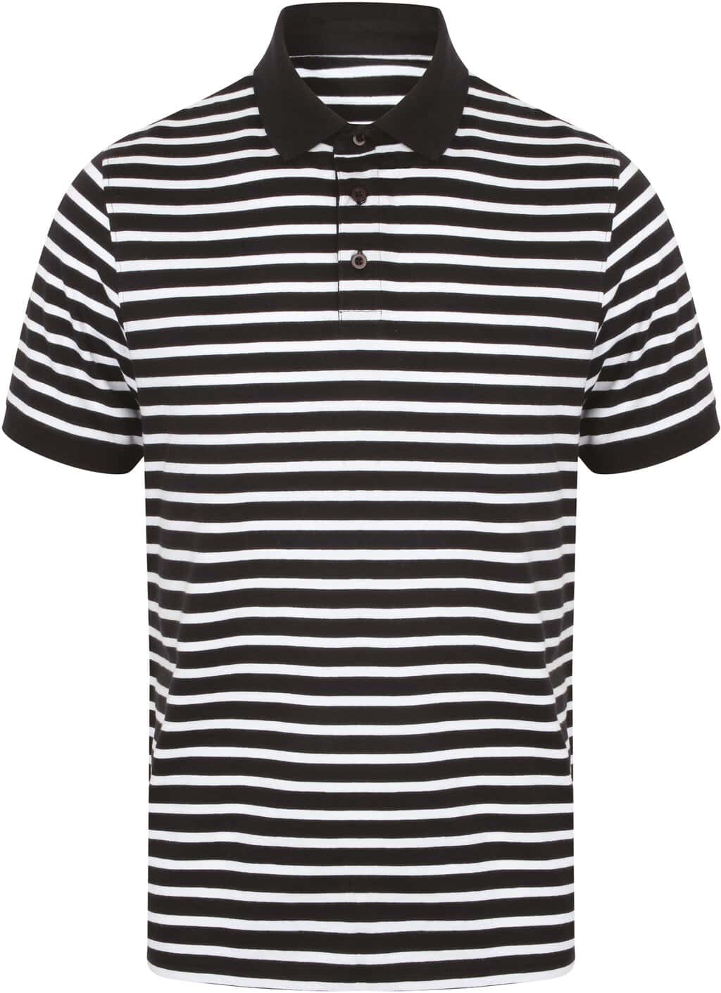 Striped jersey polo shirt