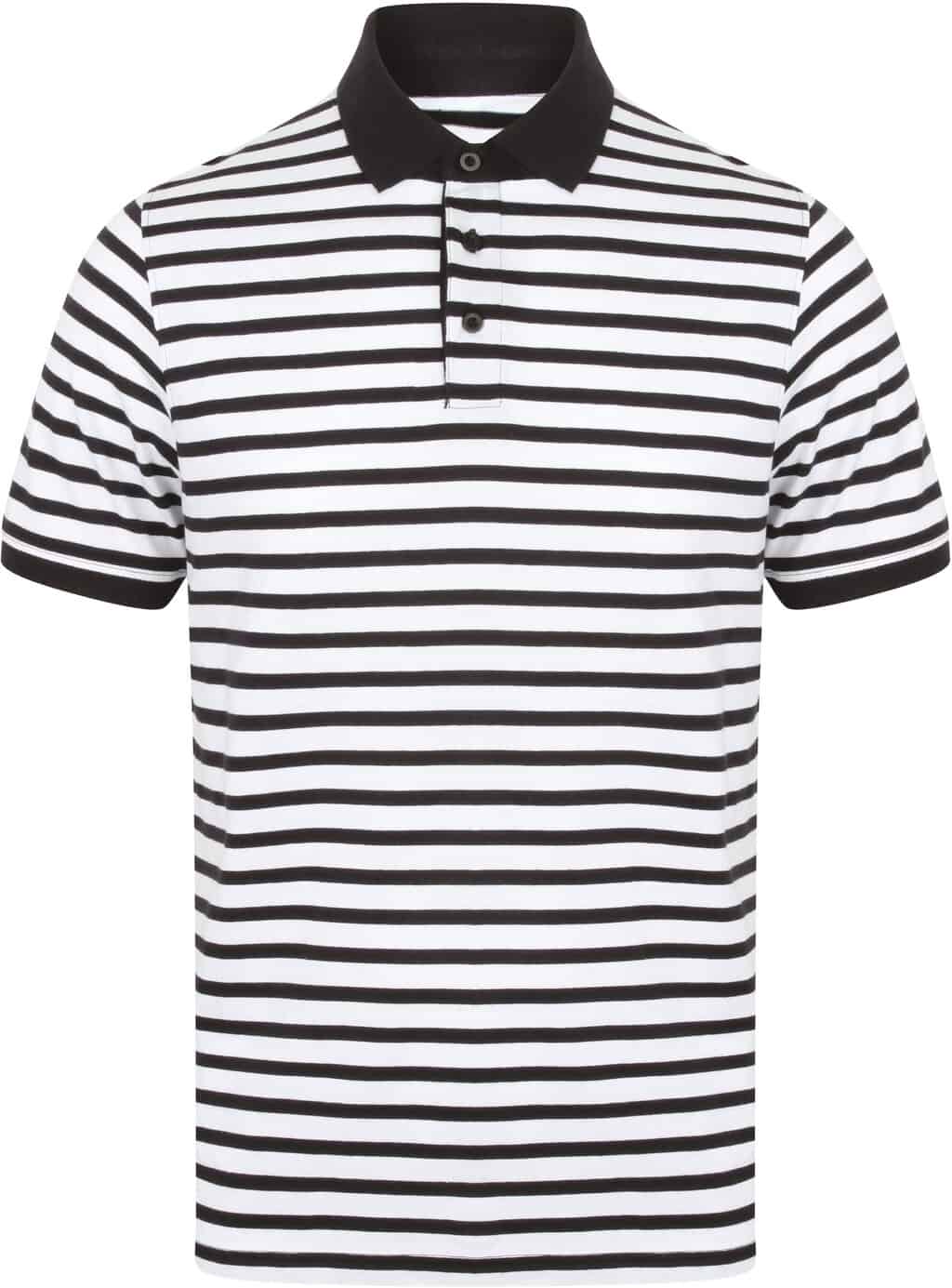 Striped jersey polo shirt