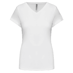 Dames-t-shirt V-hals korte mouwen