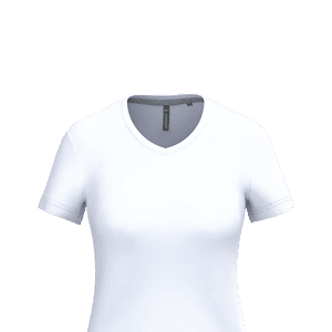 Dames T-shirt V-hals Korte Mouwen