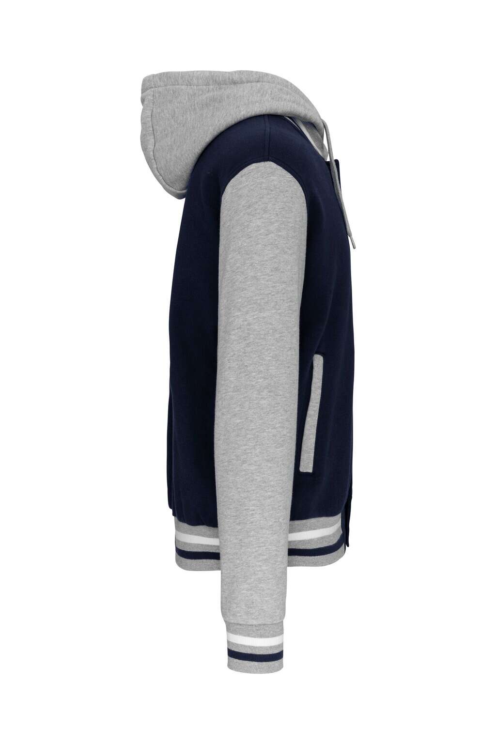 College jacket met capuchon unisex - Afbeelding 3
