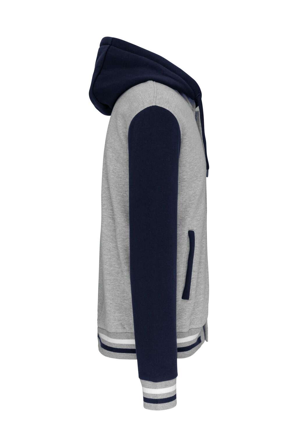 College jacket met capuchon unisex - Afbeelding 6