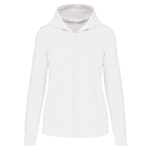 Ecologische damessweater met capuchon en ritssluiting