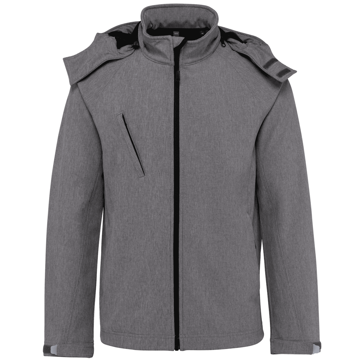 Heren softshell jas met afneembare capuchon