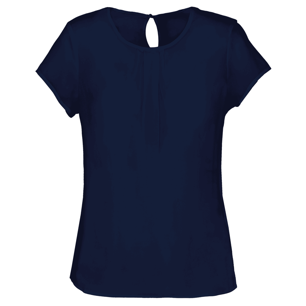 Damesblouse in crêpe met korte mouwen