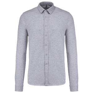 Piqué overhemd lange mouwen