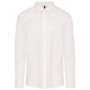 Herenoverhemd in popeline met lange mouwen