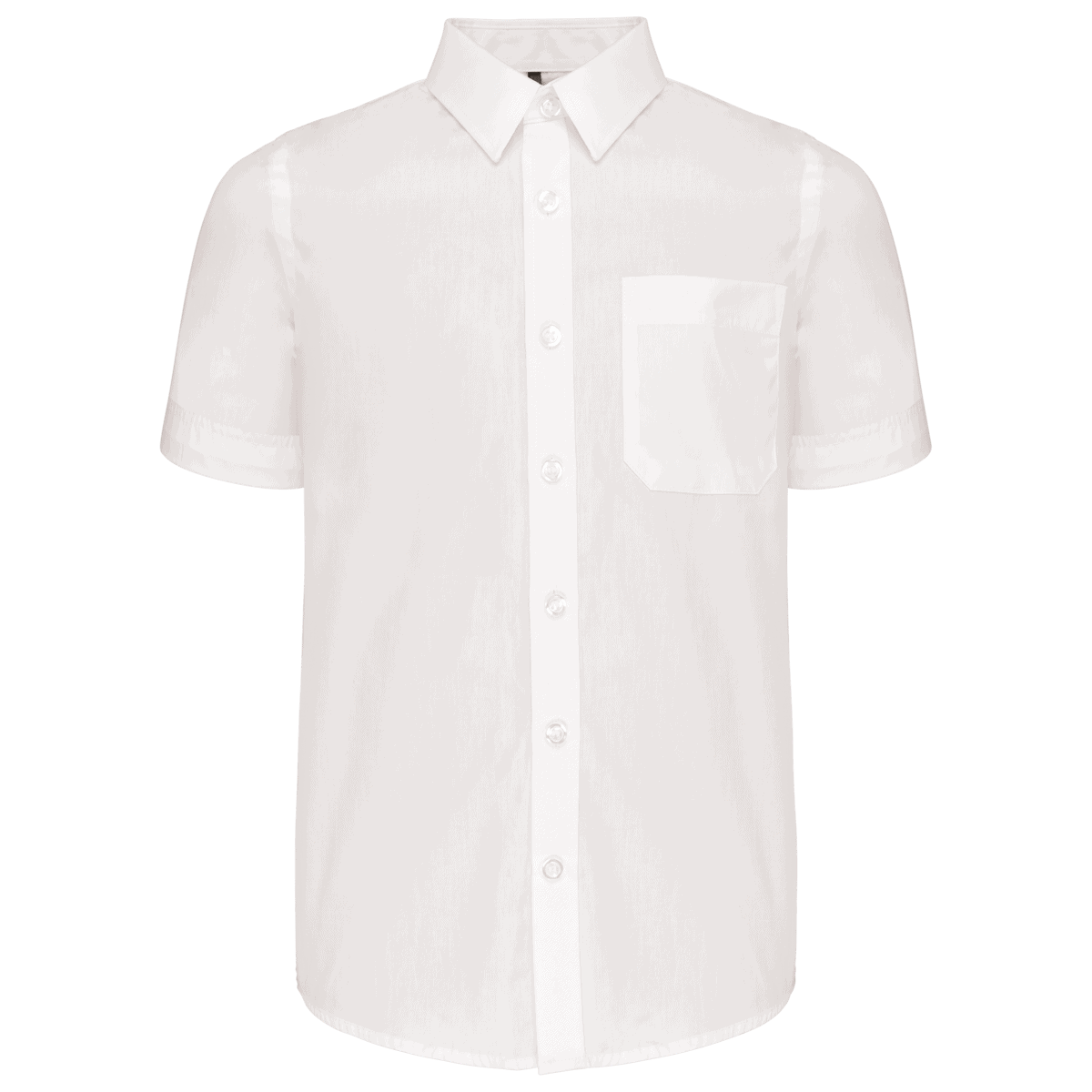 Kinder poplin overhemd korte mouwen