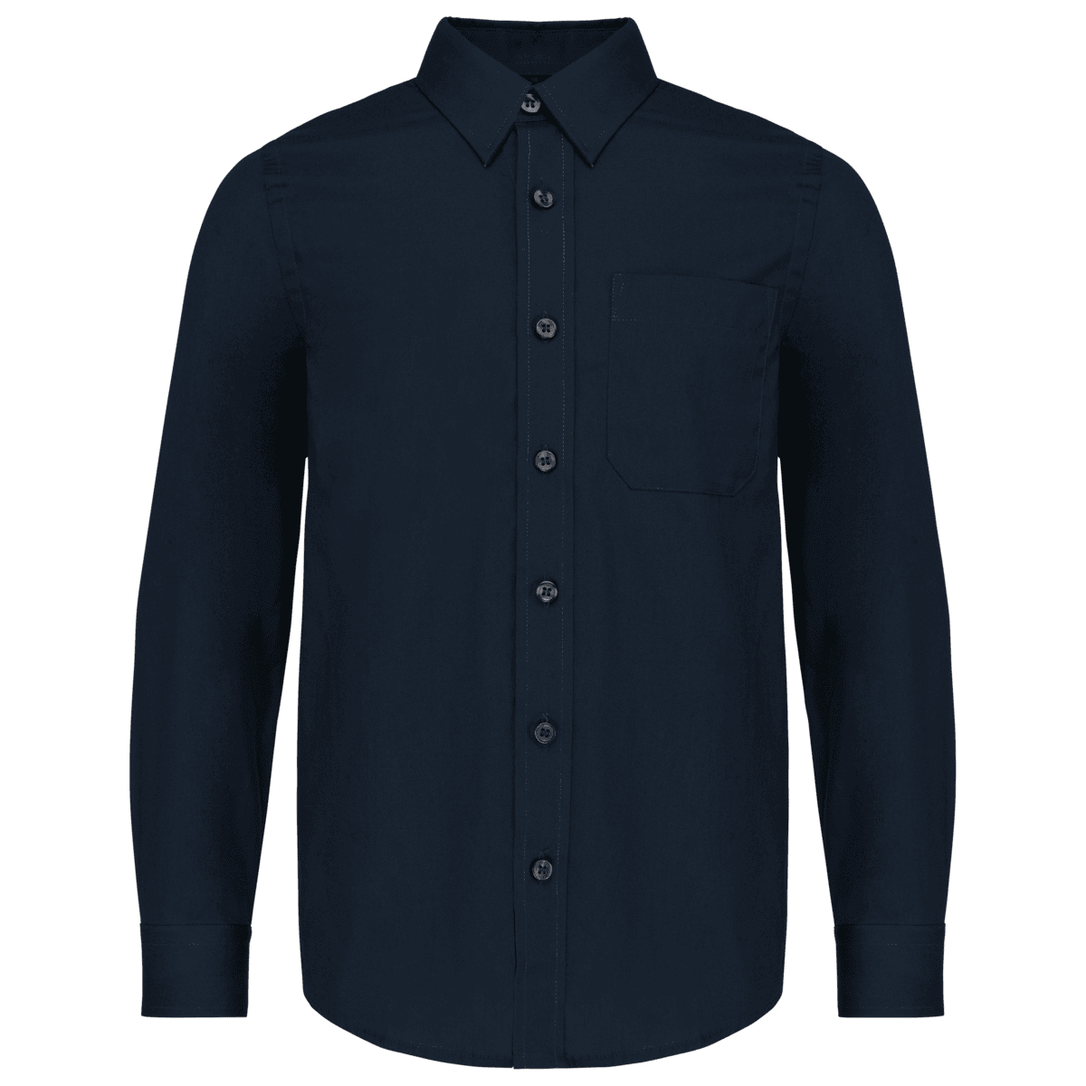 Kinder poplin overhemd lange mouwen