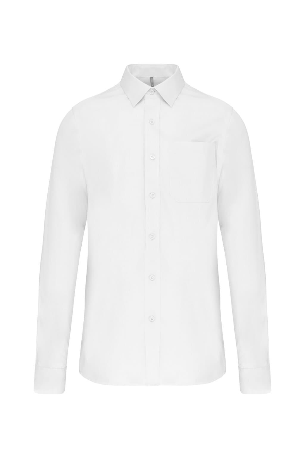 Heren poplin overhemd lange mouwen