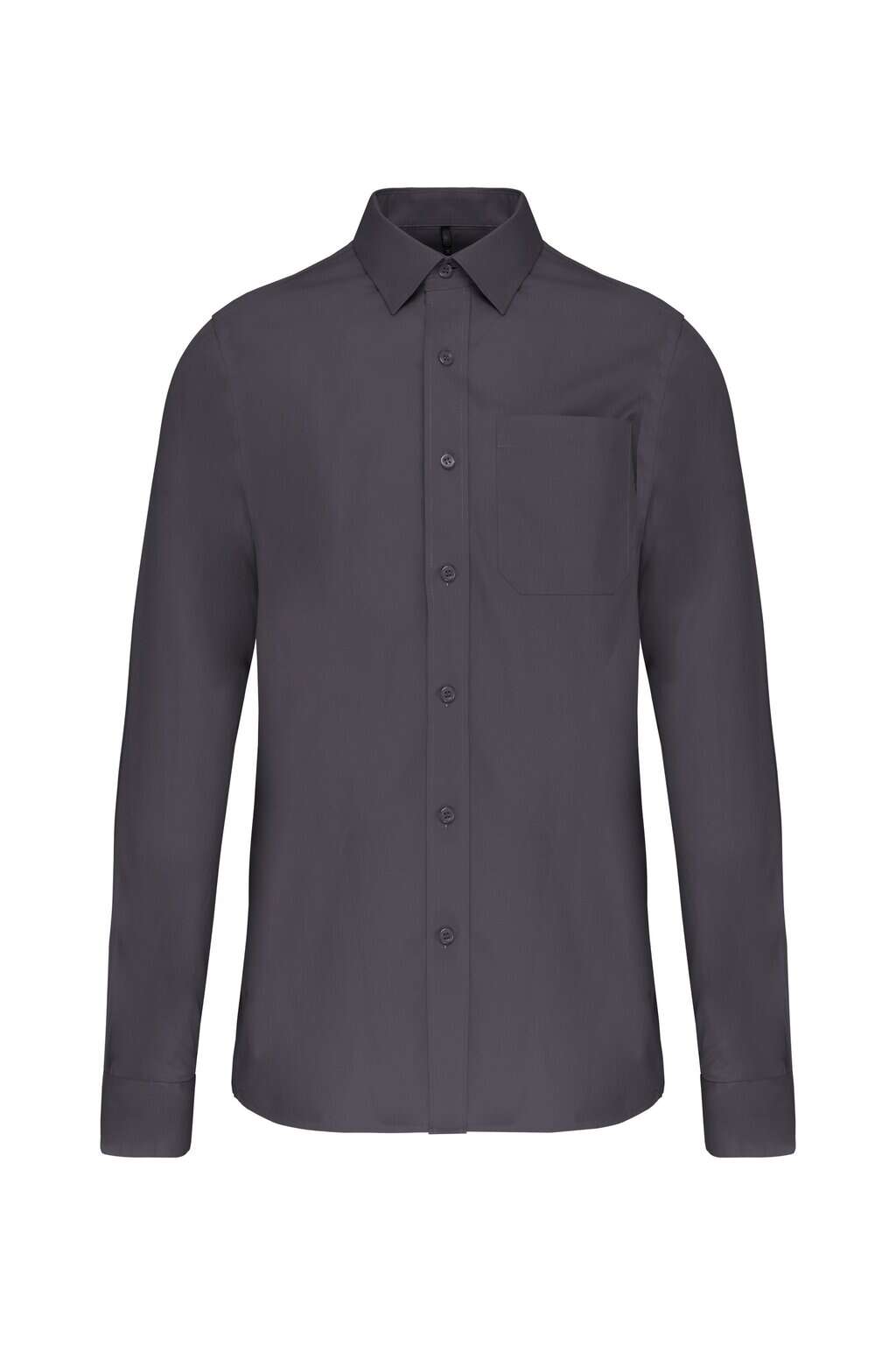 Heren poplin overhemd lange mouwen