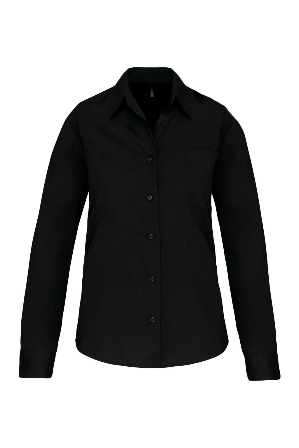 Dames poplin blouse lange mouwen