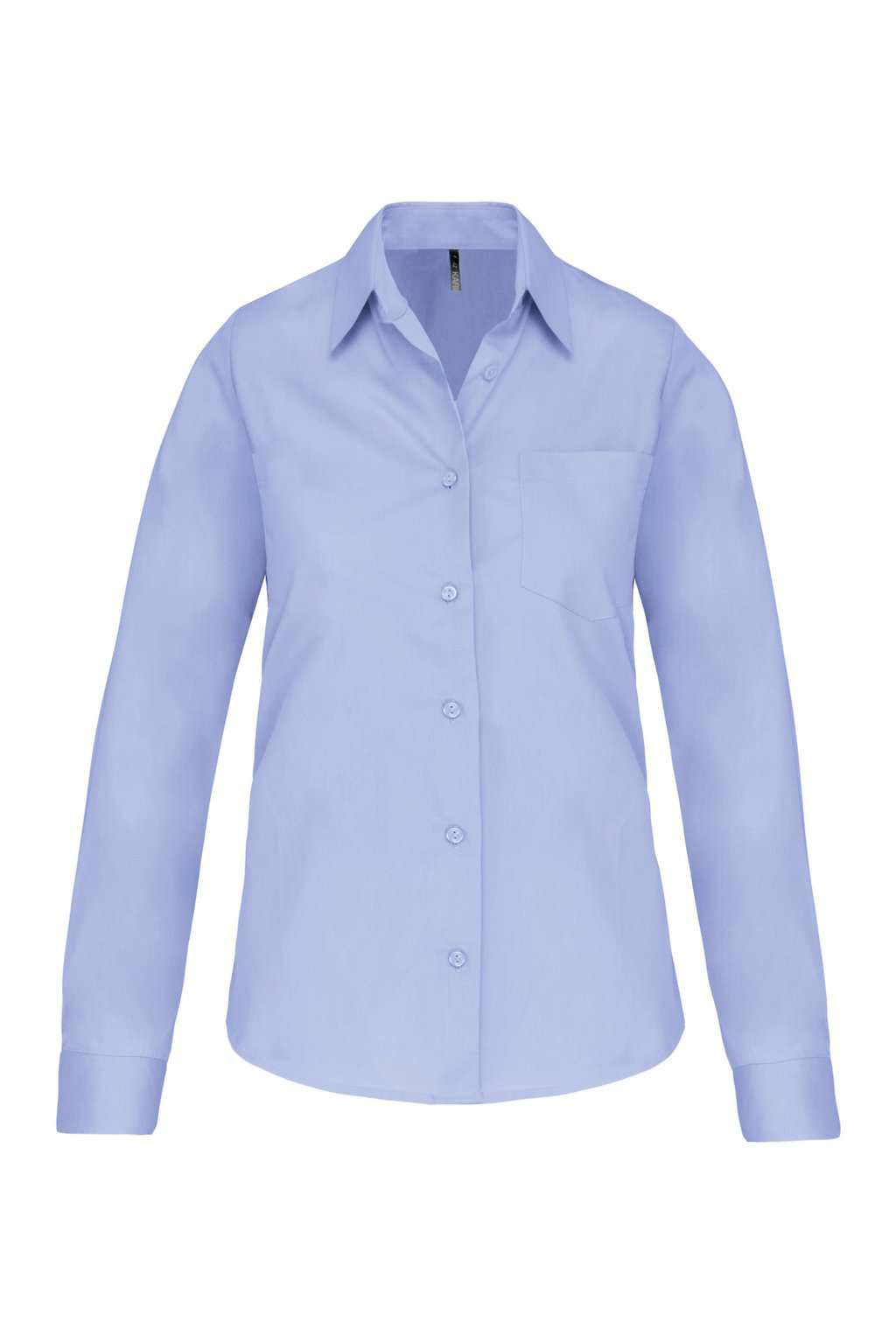 Dames poplin blouse lange mouwen