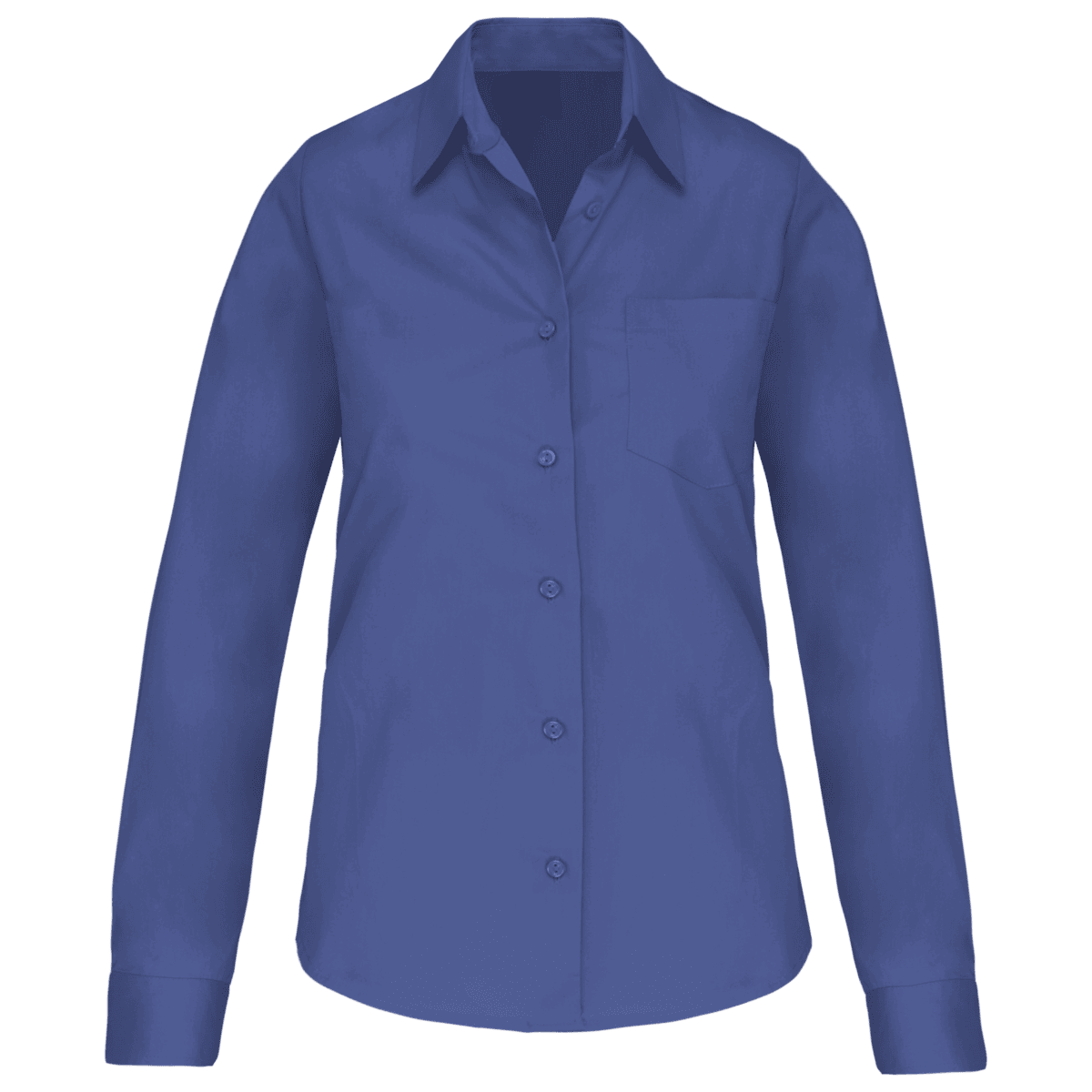 Dames poplin blouse lange mouwen