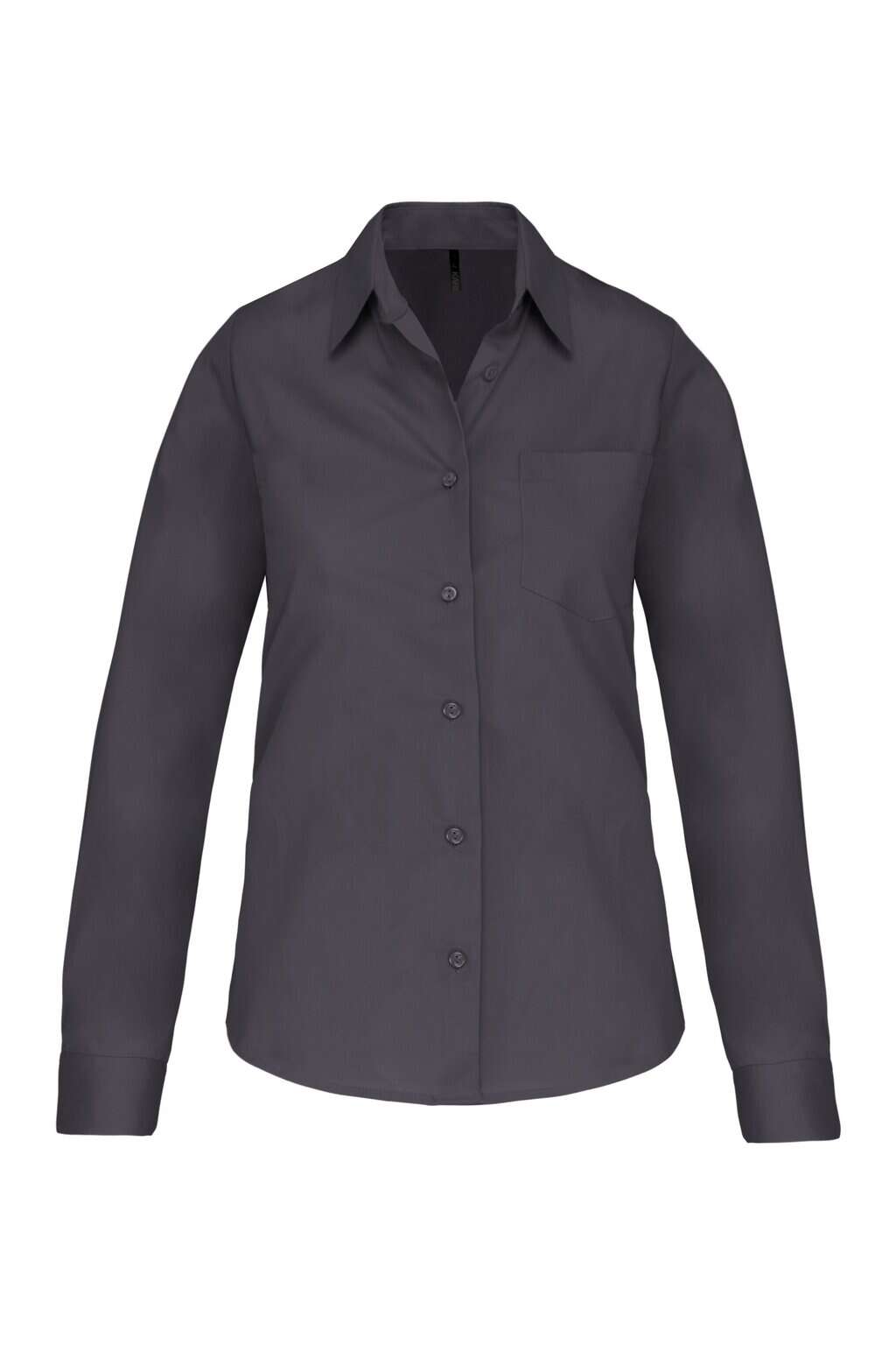Dames poplin blouse lange mouwen