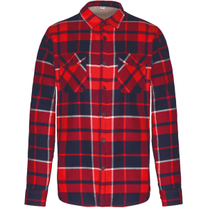 Geruit overshirt met sherpavoering