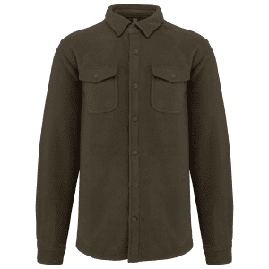 Overshirt van fleece met sherpavoering