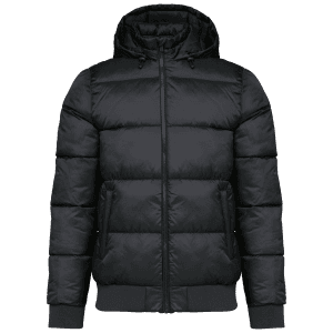 Uniseks donsjas met capuchon in gerecycled ripstop