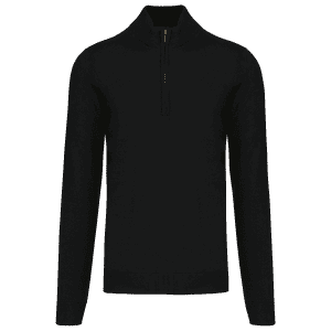 Heren pullover met ritskraag