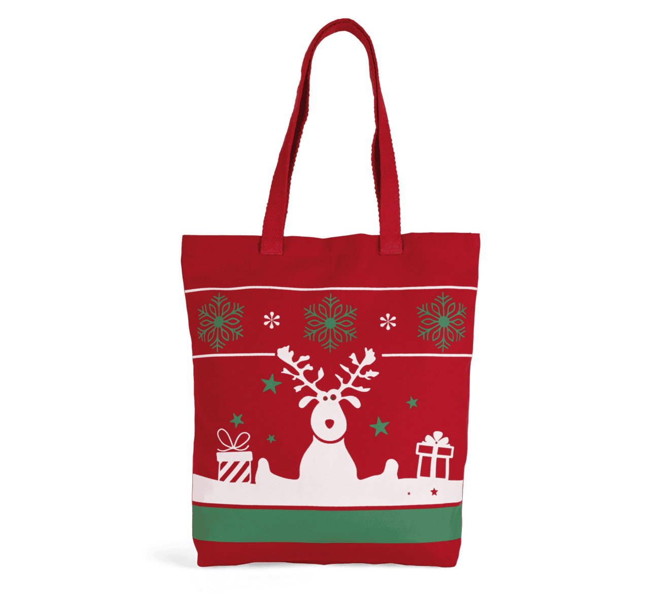 Shopper met kerstmotieven