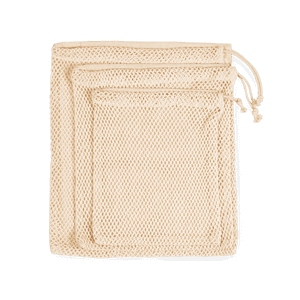 Tas van mesh met een koordje