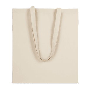 Totebag in gerecycleerde stof met katoenlook