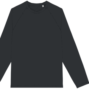 Ecologisch heren-T-shirt met lange raglanmouwen