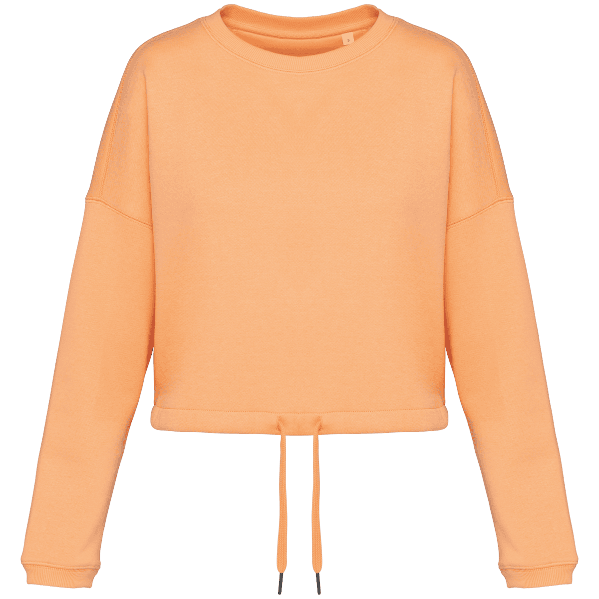 Ecologische cropped damessweater met ronde hals