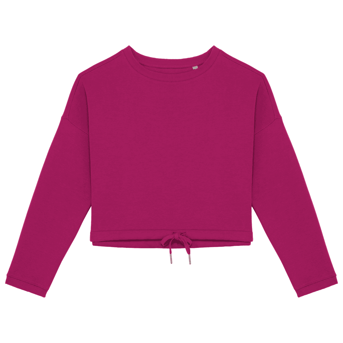 Ecologische cropped damessweater met ronde hals