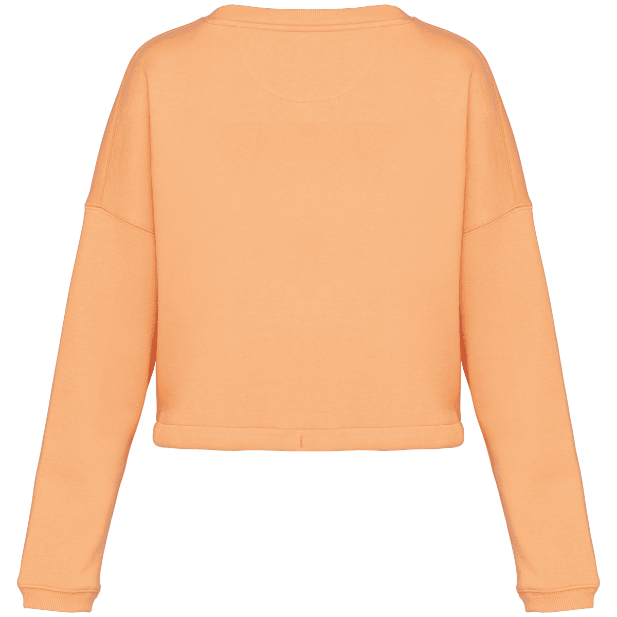 Ecologische cropped damessweater met ronde hals - Afbeelding 4