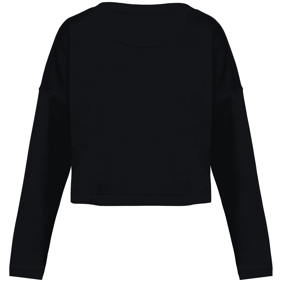 Ecologische cropped damessweater met ronde hals - Afbeelding 9