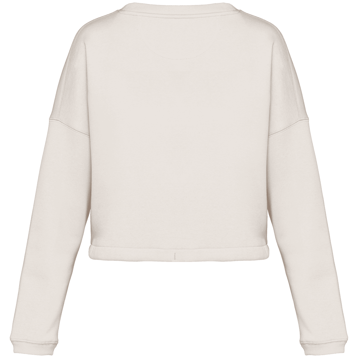 Ecologische cropped damessweater met ronde hals - Afbeelding 14