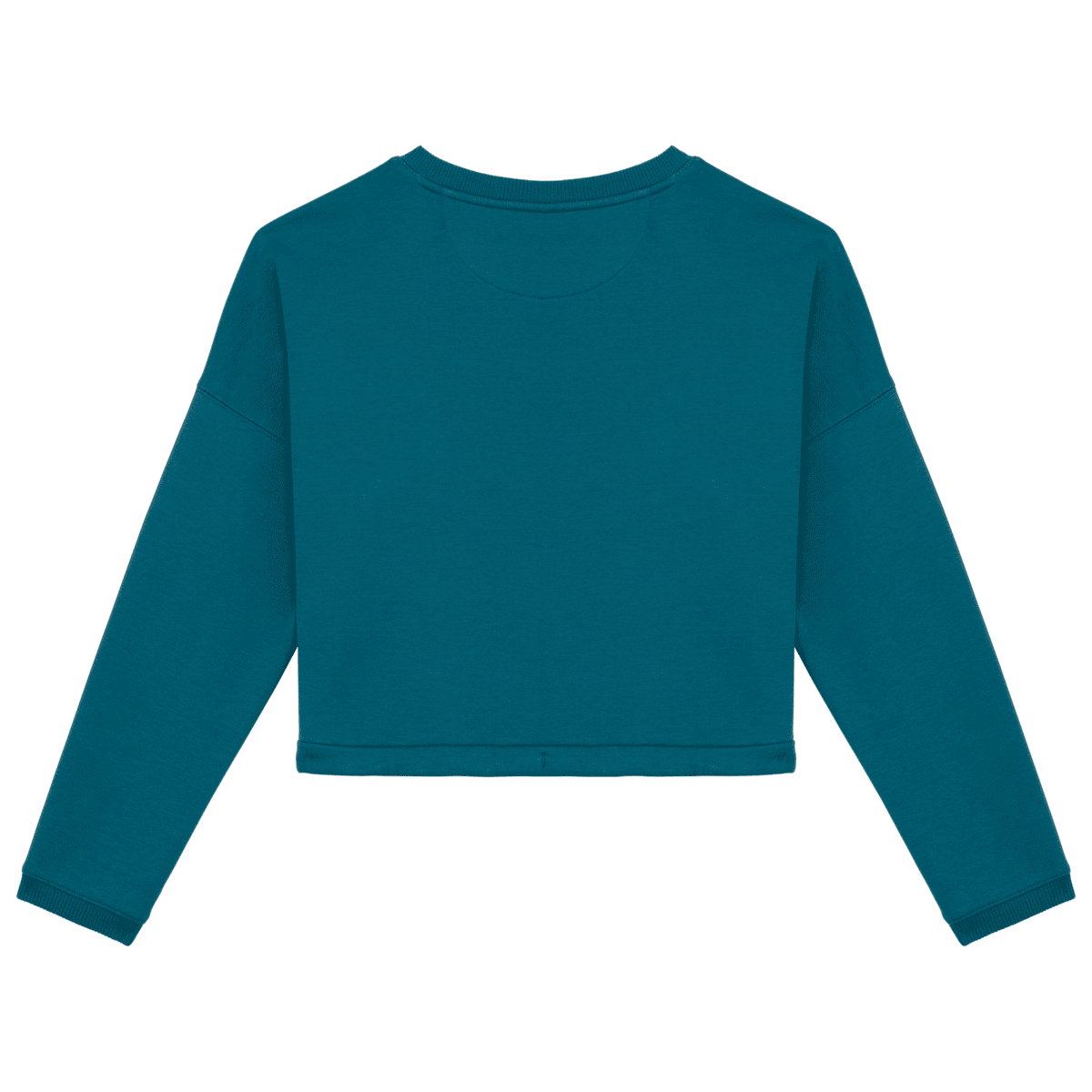 Ecologische cropped damessweater met ronde hals - Afbeelding 24