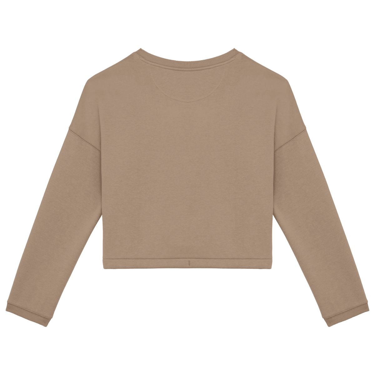 Ecologische cropped damessweater met ronde hals - Afbeelding 29