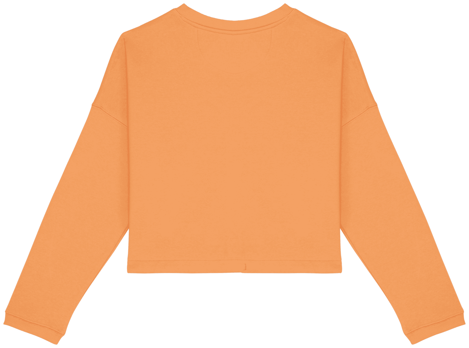 Ecologische cropped damessweater met ronde hals - Afbeelding 3