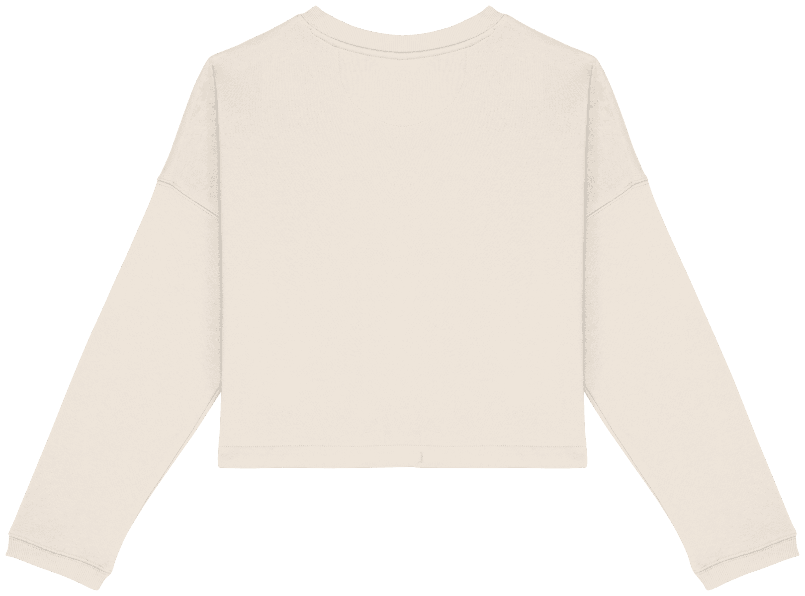 Ecologische cropped damessweater met ronde hals - Afbeelding 13