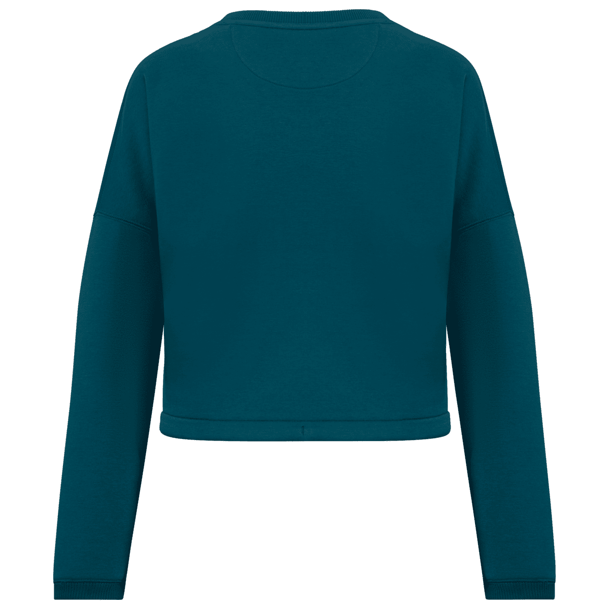 Ecologische cropped damessweater met ronde hals - Afbeelding 23