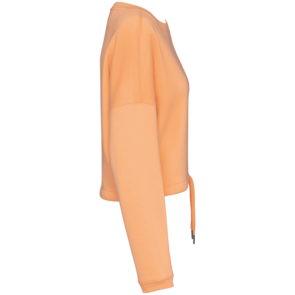 Ecologische cropped damessweater met ronde hals - Afbeelding 5