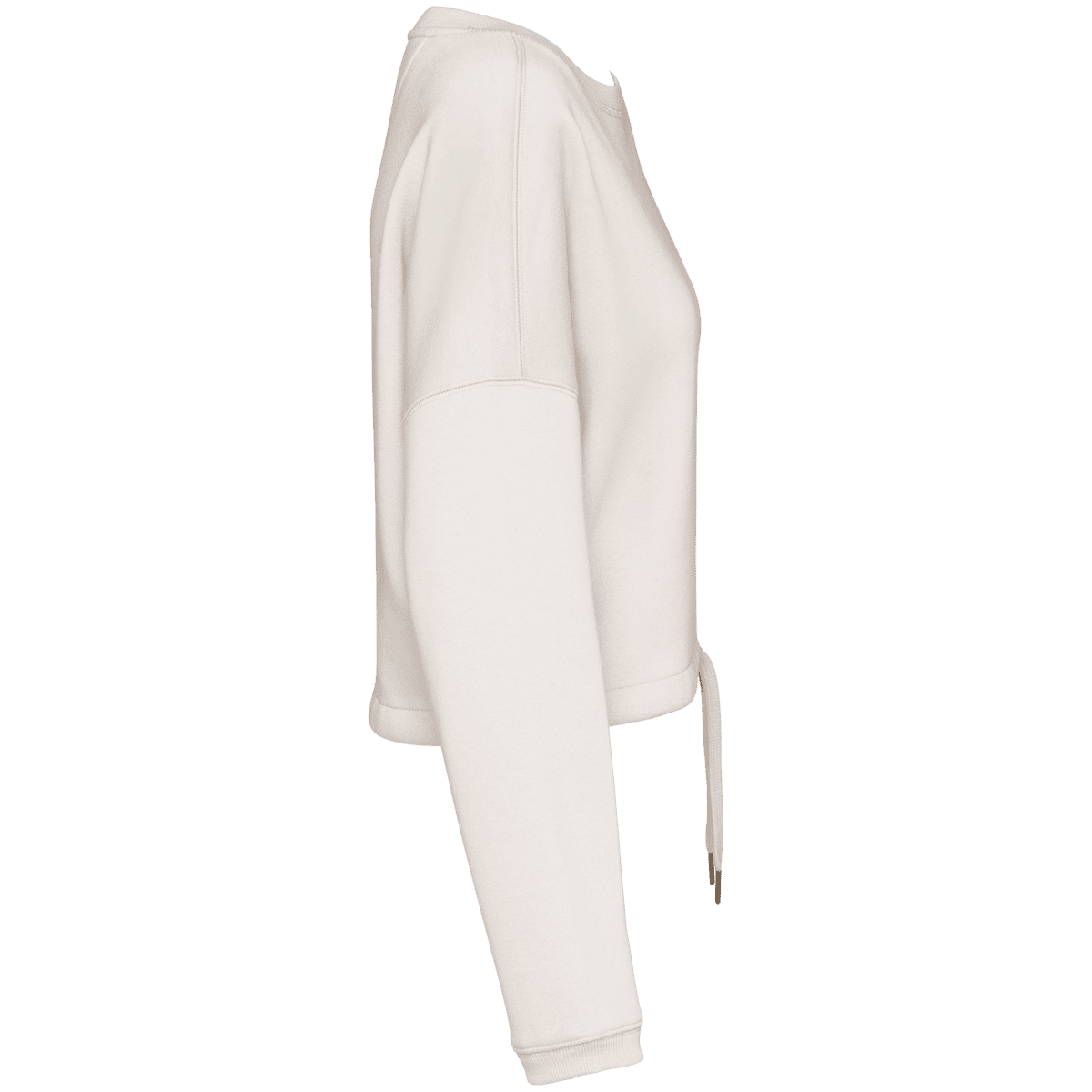 Ecologische cropped damessweater met ronde hals - Afbeelding 15
