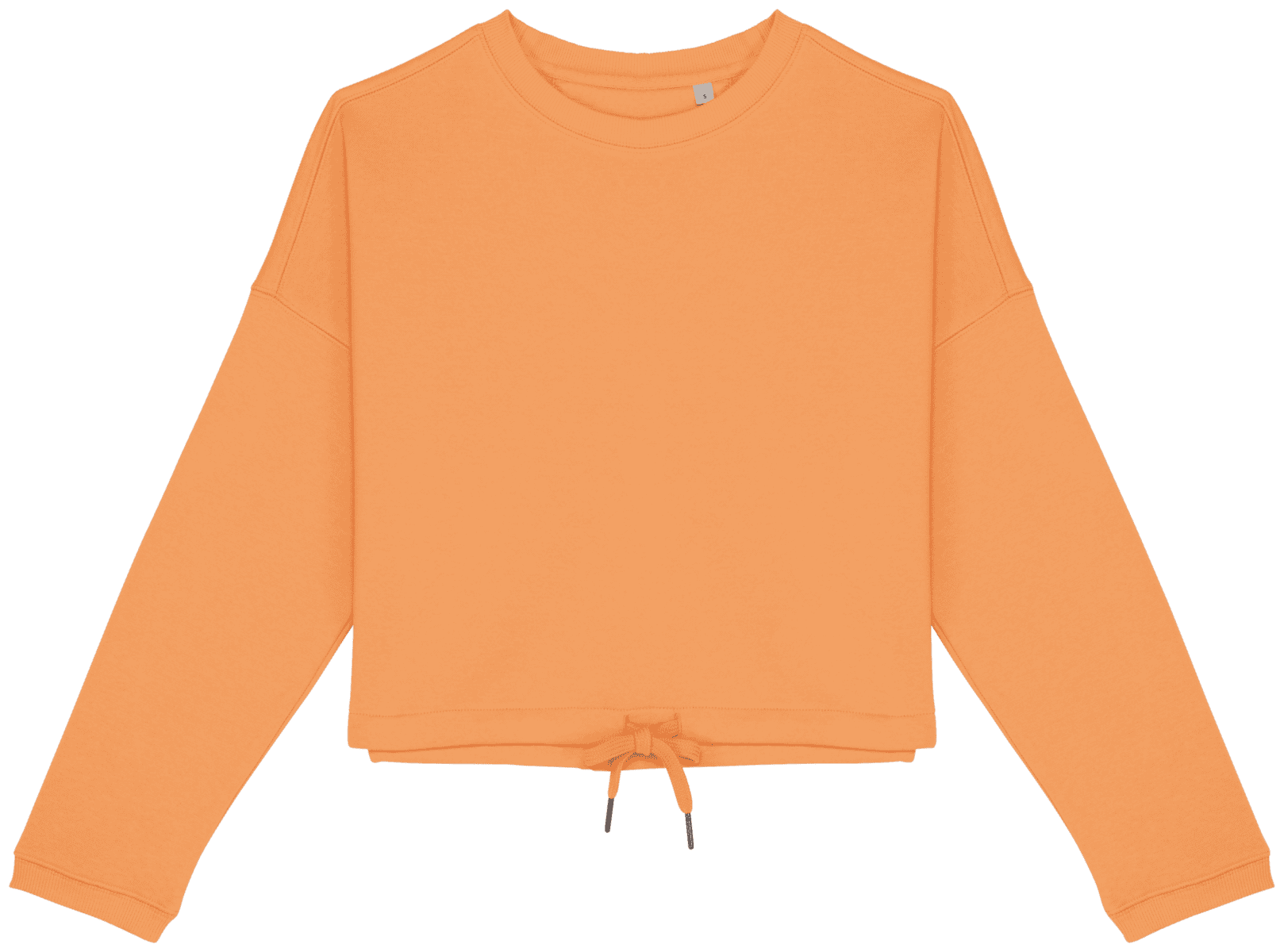 Ecologische cropped damessweater met ronde hals