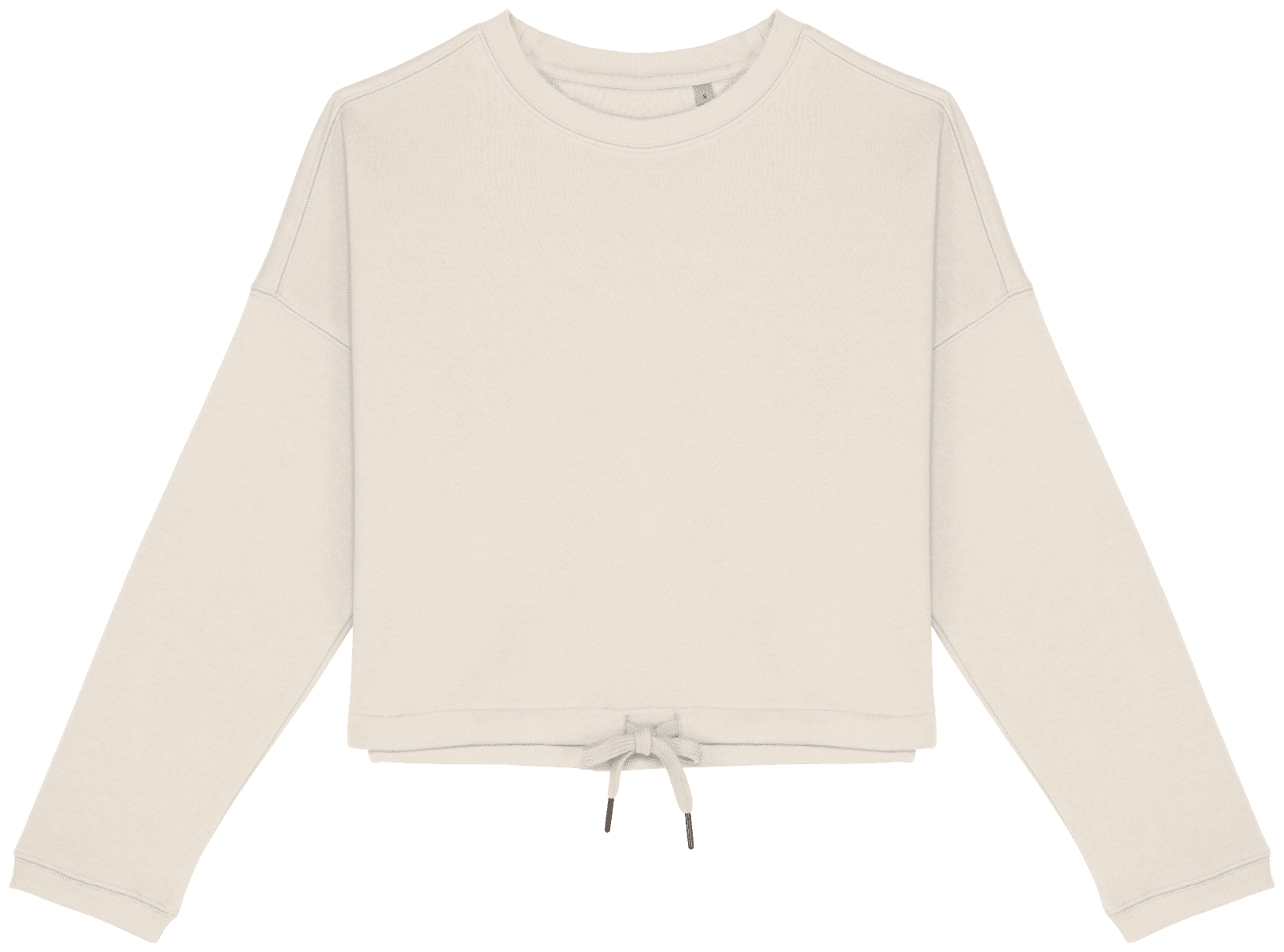 Ecologische cropped damessweater met ronde hals