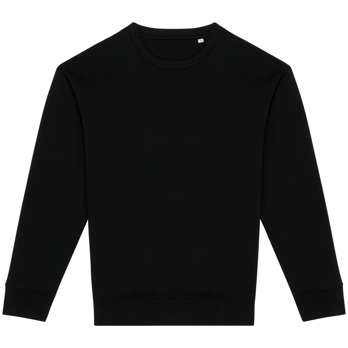 Ecologische uniseks sweater met ronde hals en afhangende mouwen French Terry