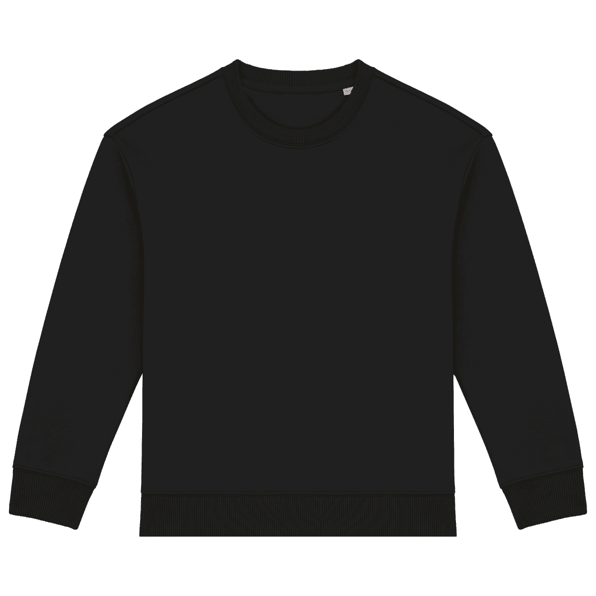 Ecologische cropped kindersweater met ronde hals