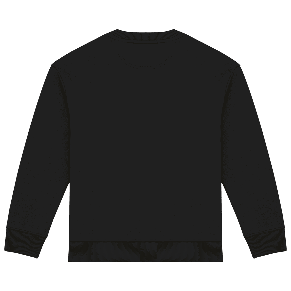 Ecologische cropped kindersweater met ronde hals - Afbeelding 4