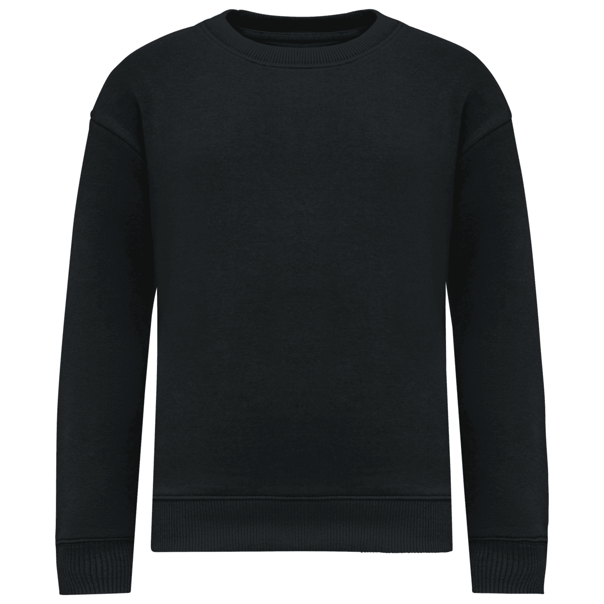 Ecologische cropped kindersweater met ronde hals
