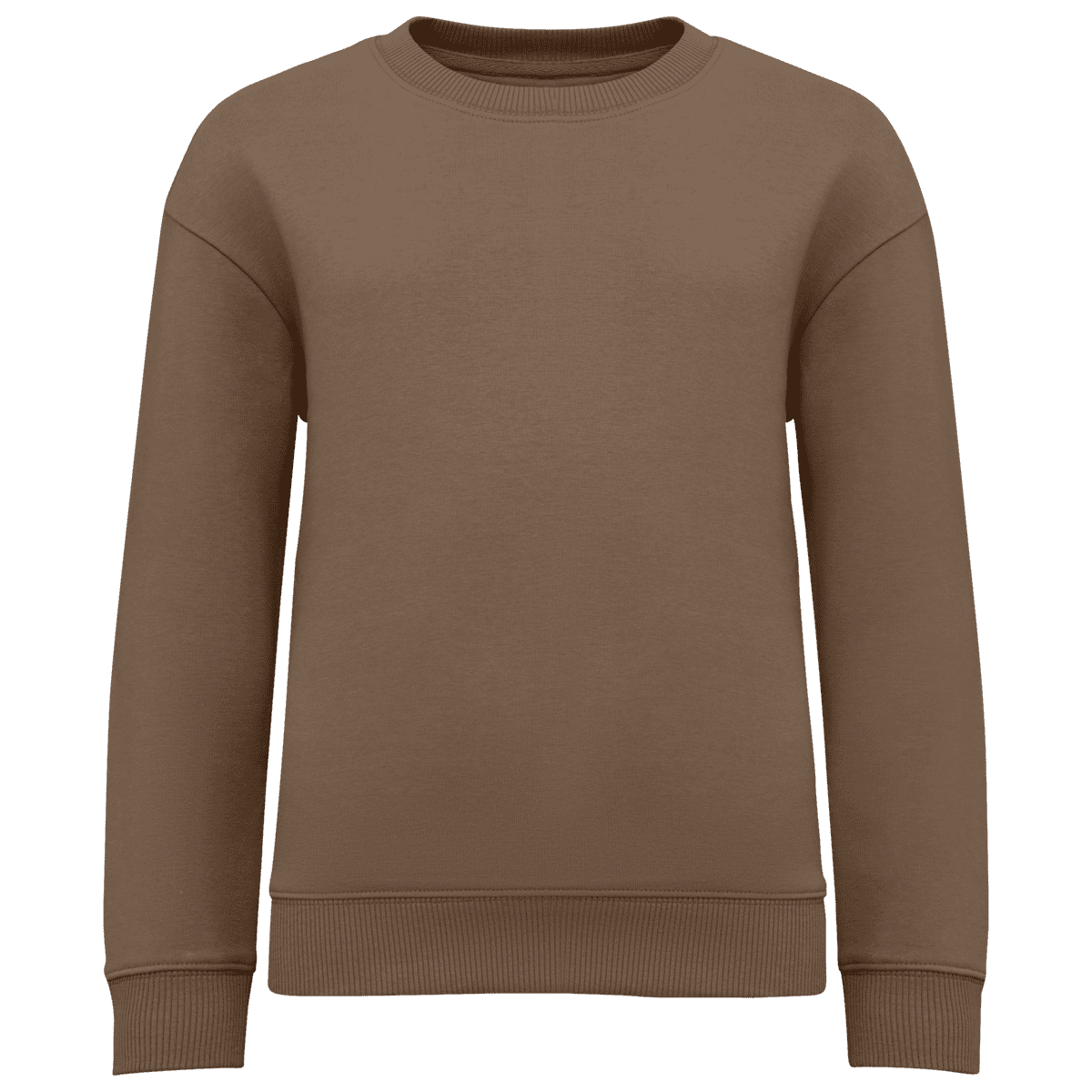 Ecologische cropped kindersweater met ronde hals