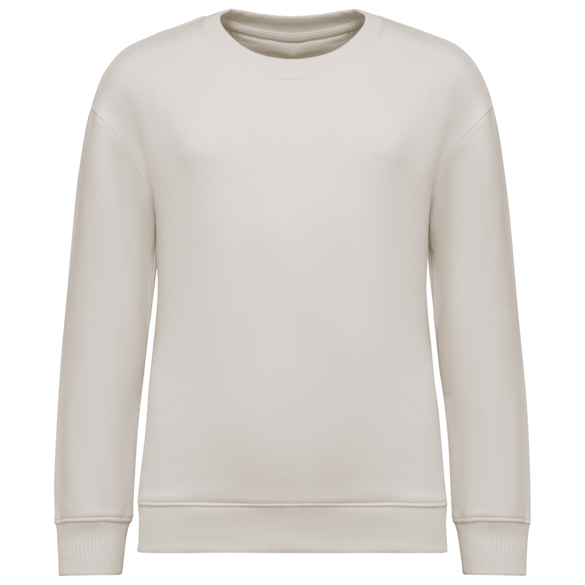 Ecologische cropped kindersweater met ronde hals
