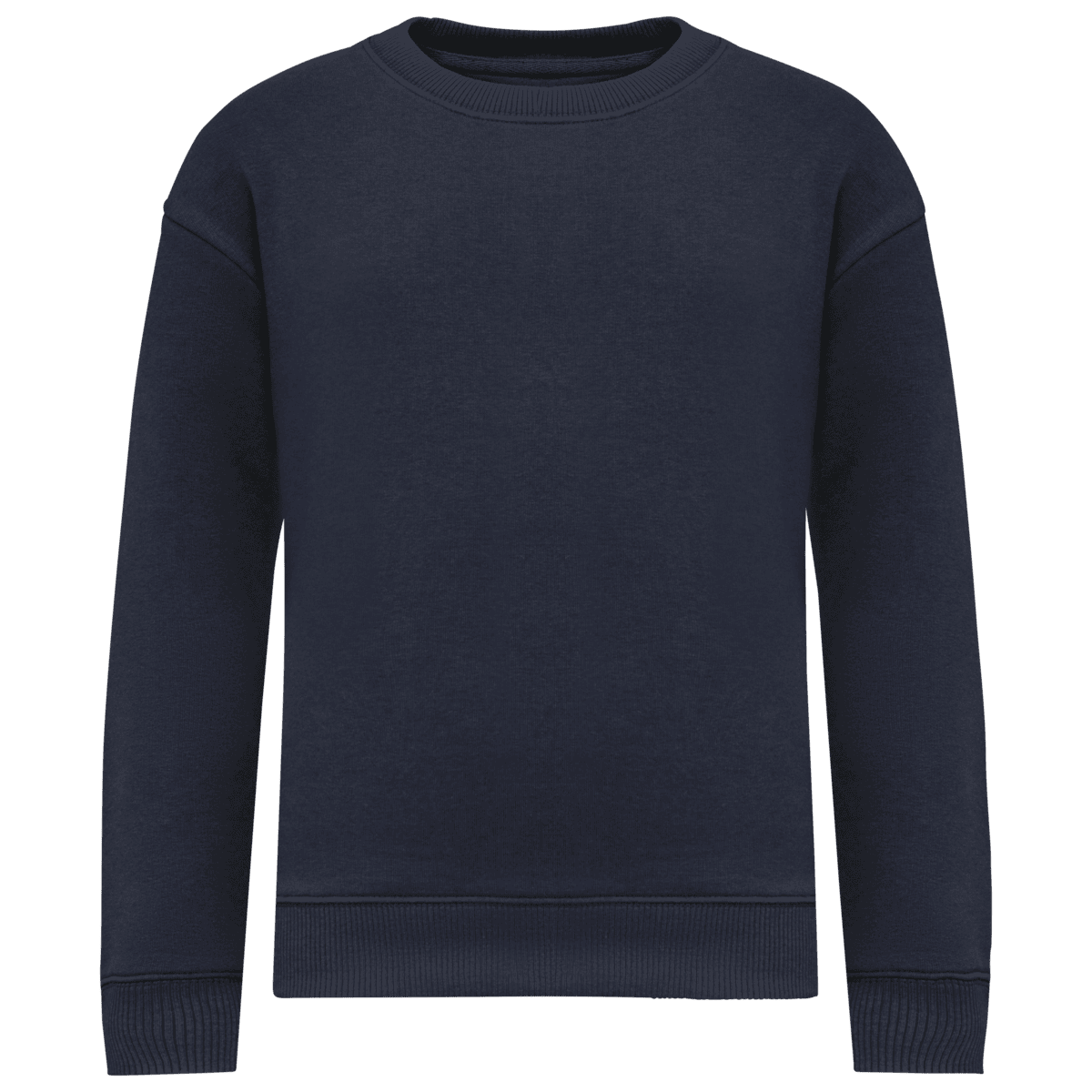 Ecologische cropped kindersweater met ronde hals