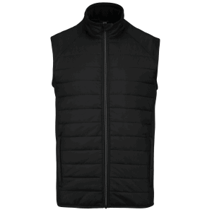 BODYWARMER IN TWEE STOFFEN